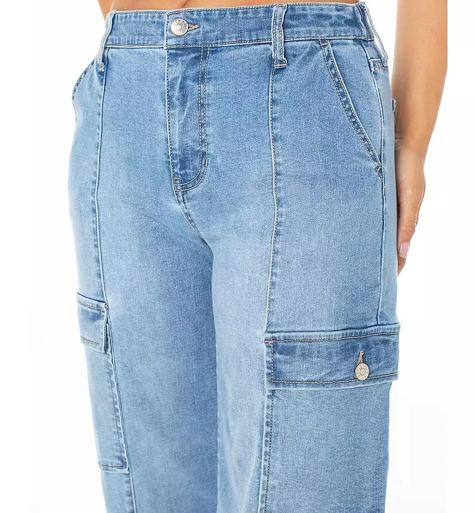 Juniors' High Rise Wide Leg Cargo Jeans – On Sale Now with Up to