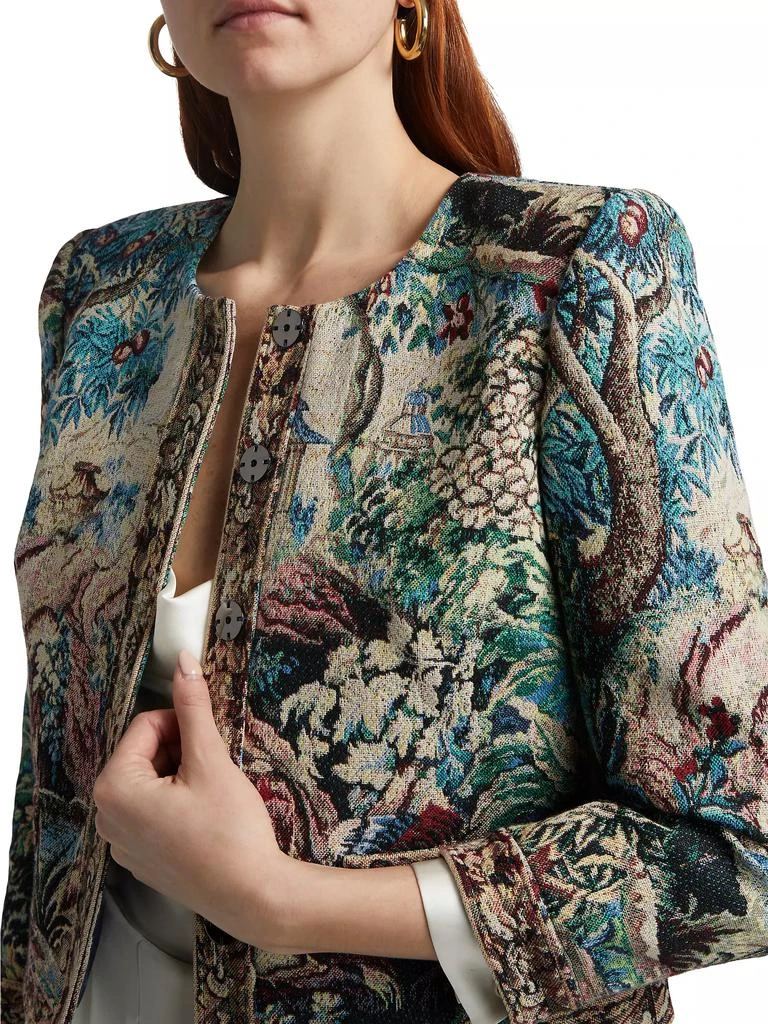 L'Agence Lian Cotton-Blend Collarless Jacket 6