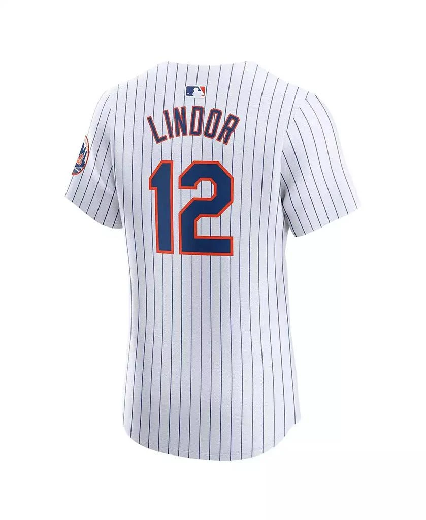 NIKE Men's Francisco Lindor White New York Mets Home Elite Jersey 3