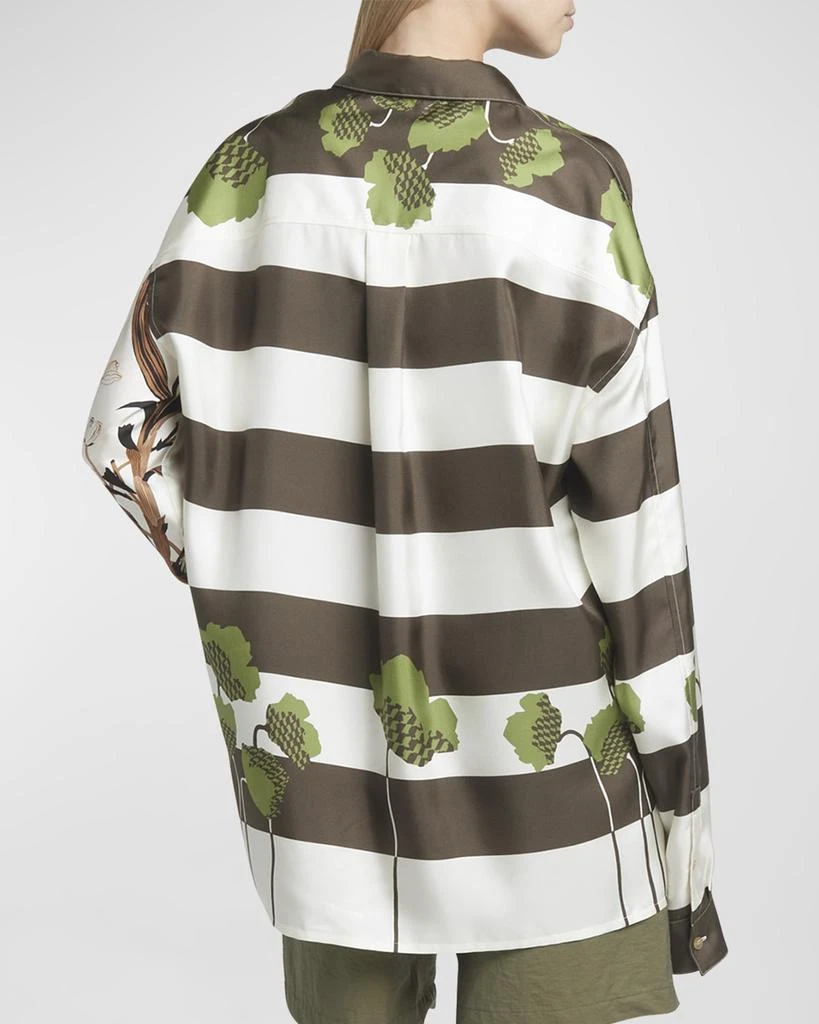 Loewe x Paula Ibiza Mixed-Print Button Down Blouse 5