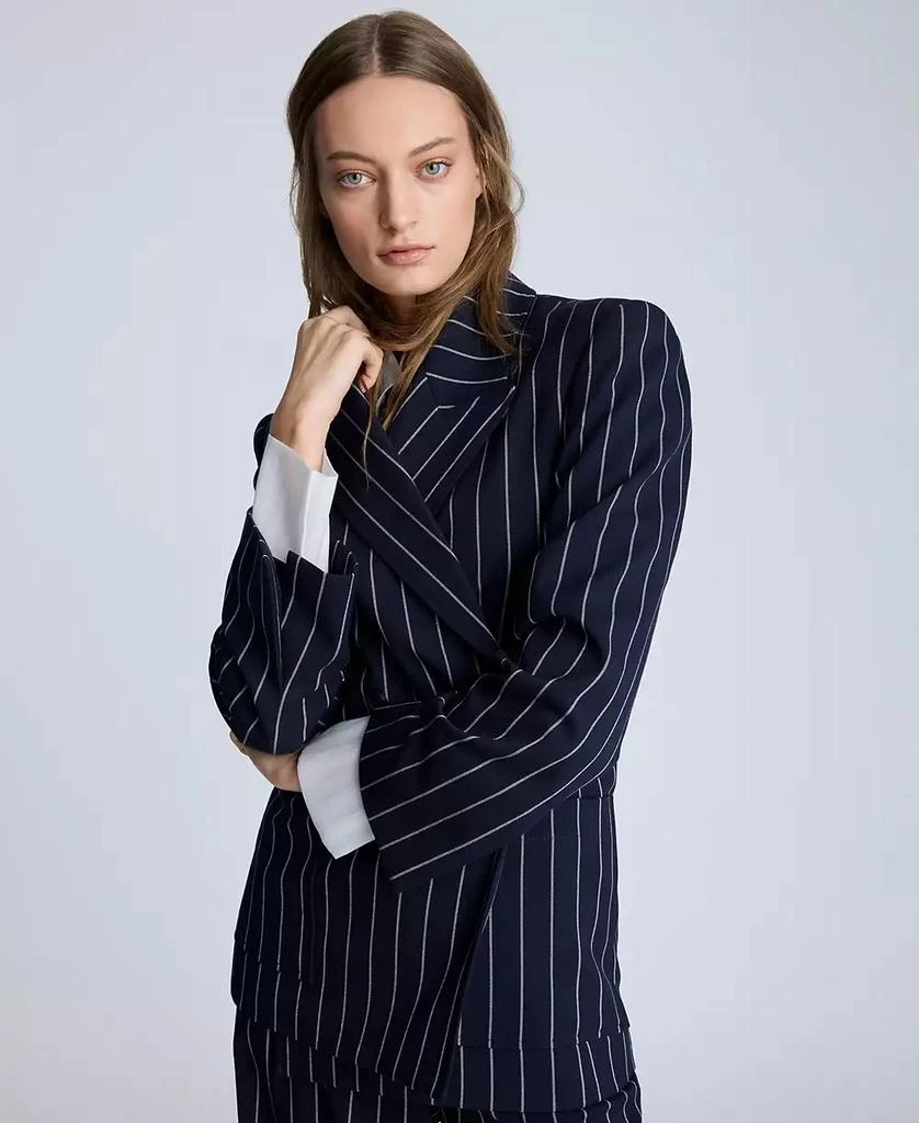 Kenneth Cole Women's Pinstriped Double-Breasted Jacket 5