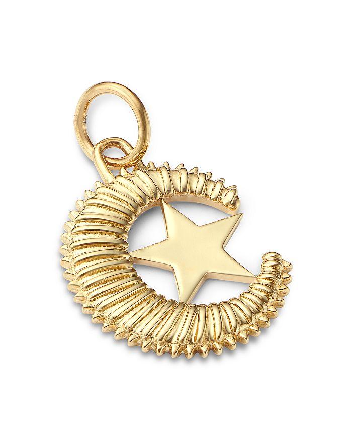 MADISON 501 14K Yellow Gold Moon & Star Charm Pendant