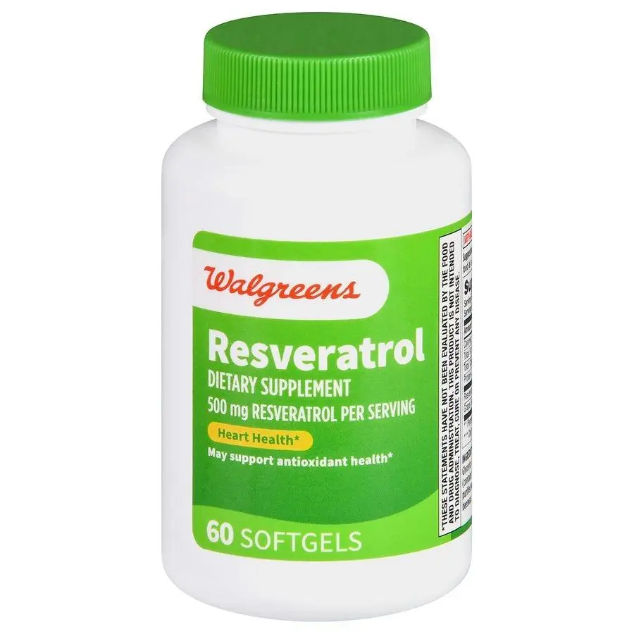 Walgreens Resveratrol 500 mg Softgels (30 days)