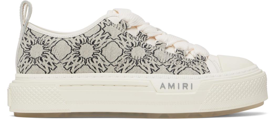 Shop Gray MA Quad Jacquard Court Low Sneakers on Sale at