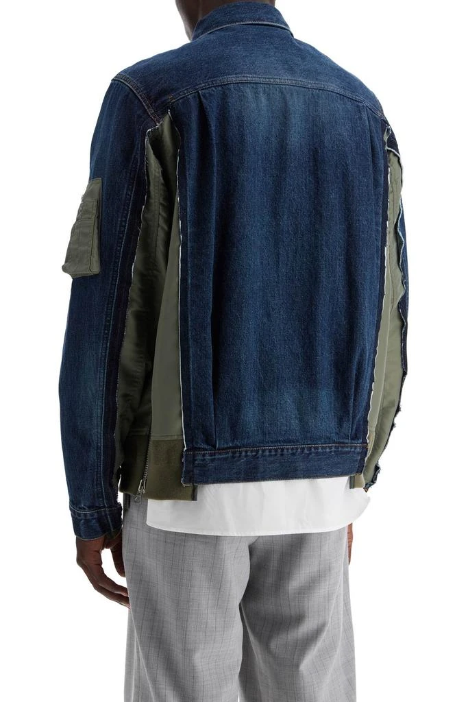 Sacai denim and nylon jacket for men 3