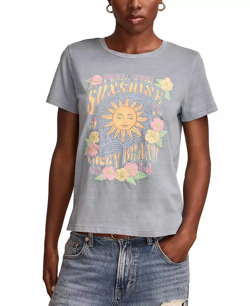 Lucky Brand Women's Feel The Sunshine Classic Crewneck T-Shirt 1