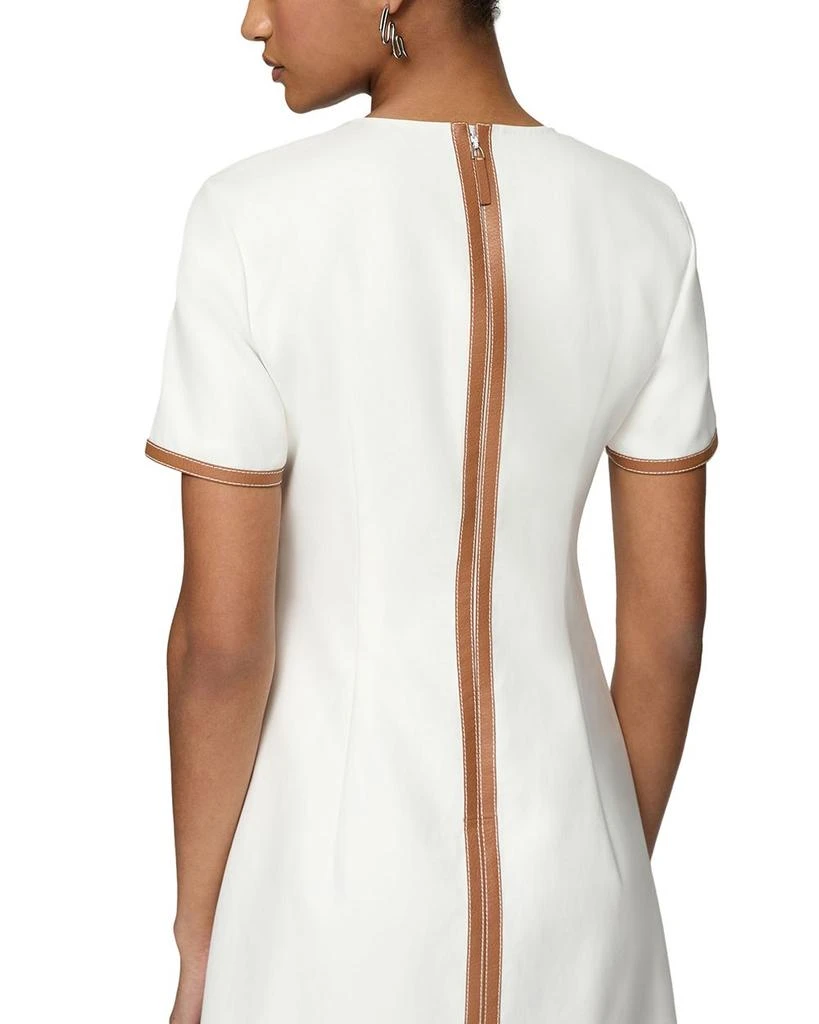 Lafayette 148 New York Leather Trim Dress 3