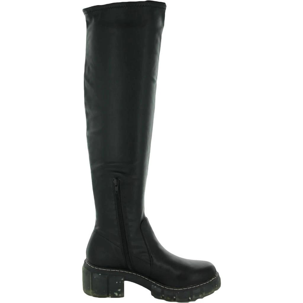 Cool Planet by Steve Madden Rosaliaa Womens Faux Leather Chunky Knee-High Boots 5