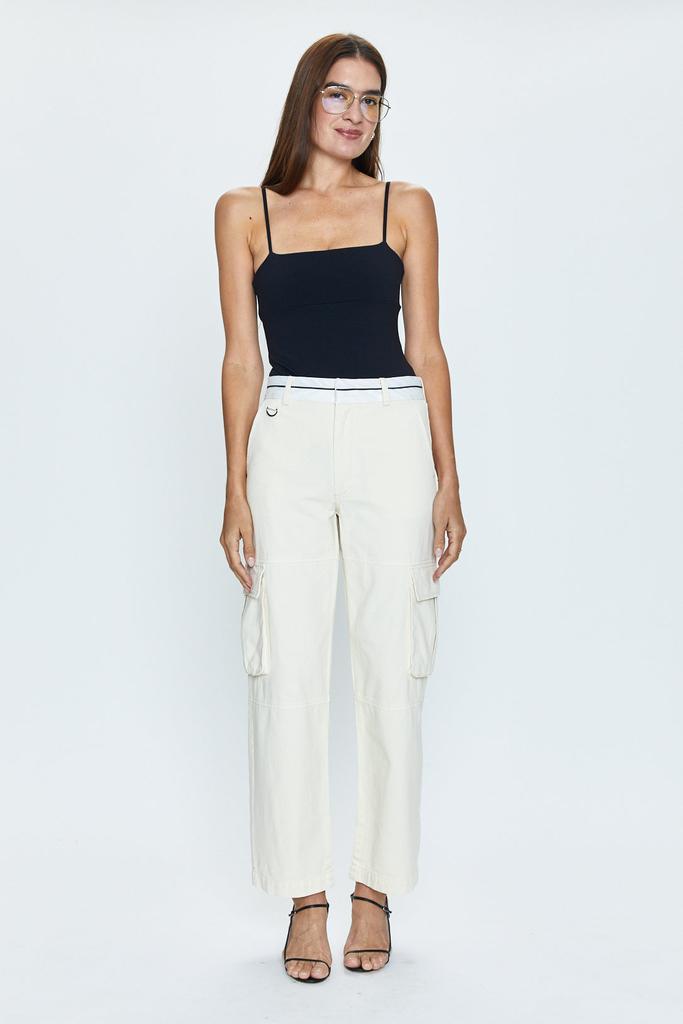 Pistola Denim Addie High Rise Trouser - Eggshell