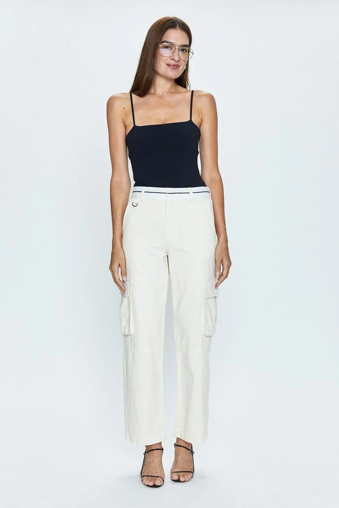 Pistola Denim Addie High Rise Trouser - Eggshell 1