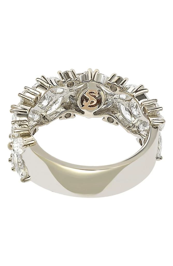 Suzy Levian Multicut Cubic Zirconia Floral Eternity Ring 2