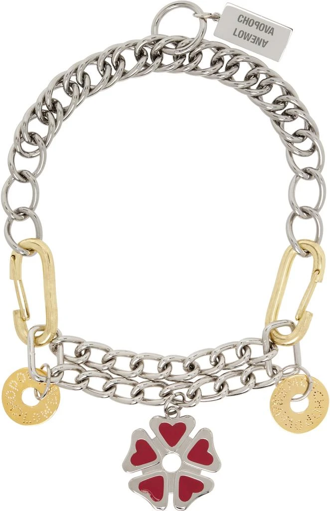 CHOPOVA LOWENA Silver Double Decker Necklace 1