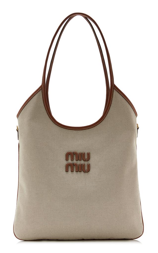 Miu Miu Miu Miu Ivy Canvas Tote Bag - Moda Operandi