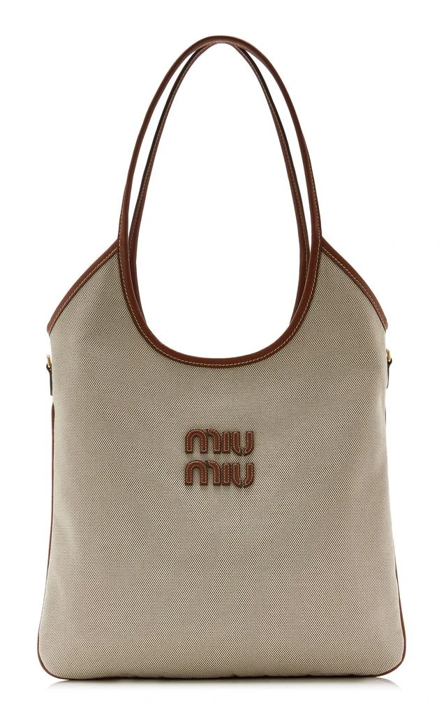 Miu Miu Miu Miu Ivy Canvas Tote Bag - Moda Operandi 1