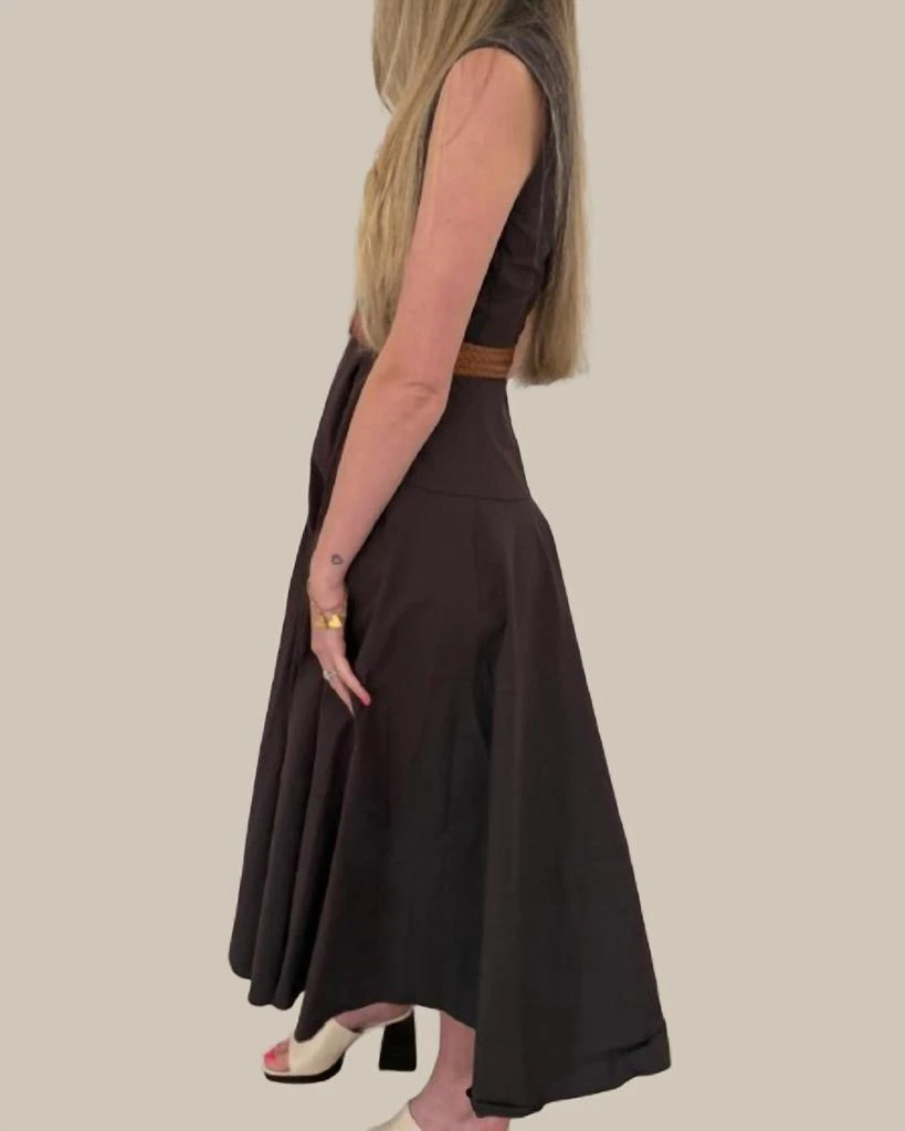 pinch brown dress Satin Tiered Smocked Waist Maxi Dress
