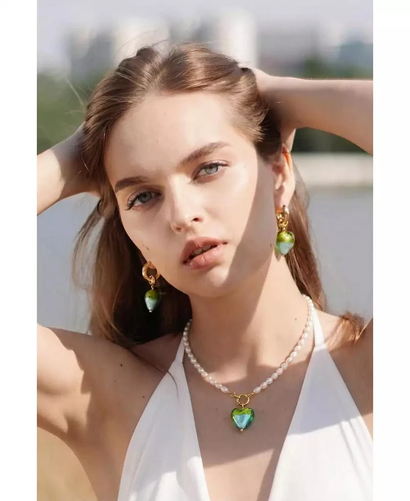 Classicharms Esmee Glaze Heart Pendant Baroque Pearl Necklace 3