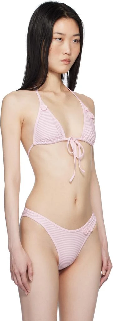 Frankies Bikinis Pink Paradise Micro Halter Bikini Top 2