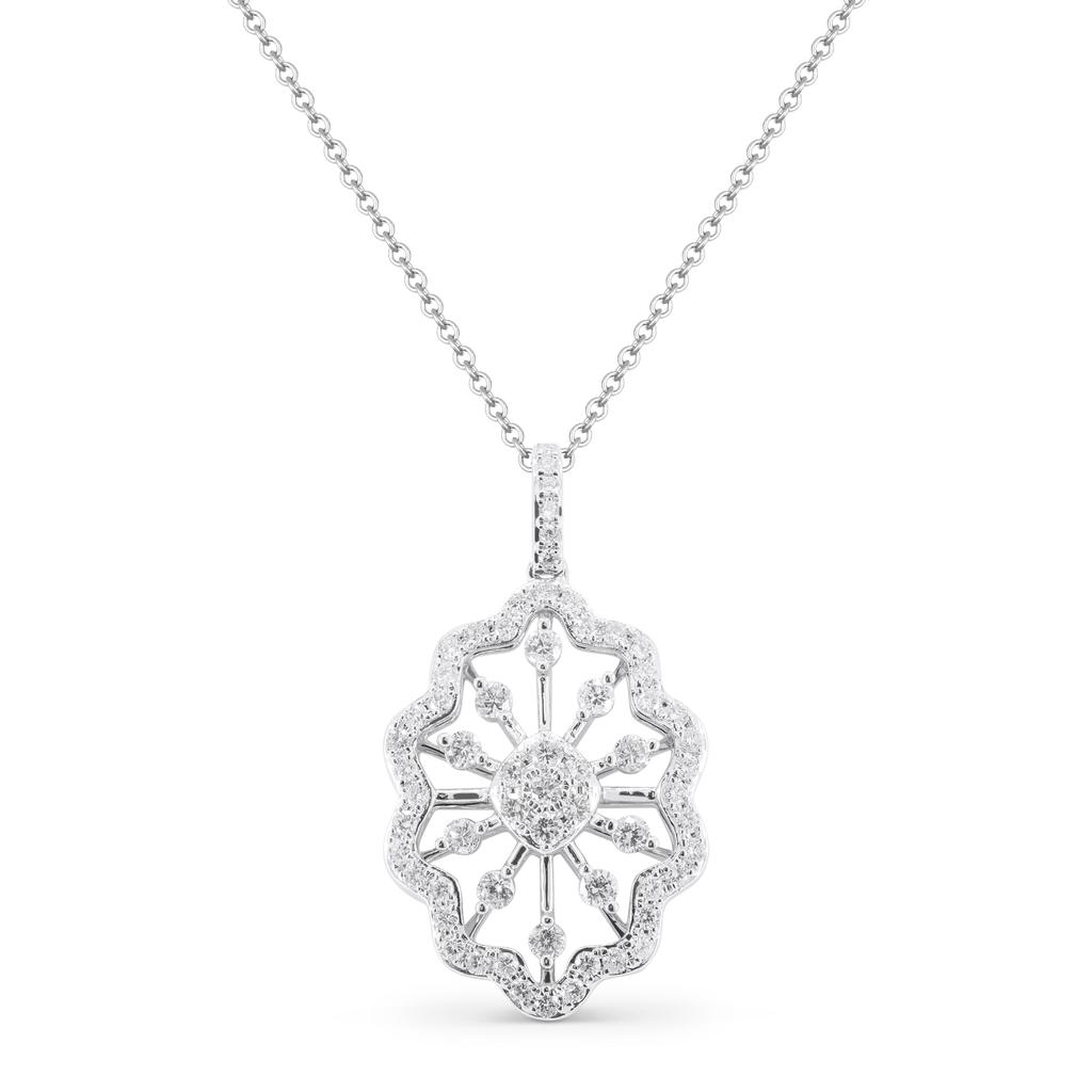 SSELECTS 0.21Ct Diamond 16"pendant Necklace In 14K White Gold