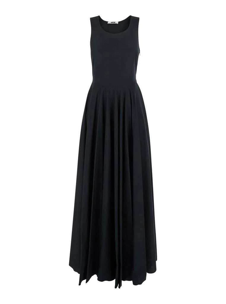 MAURO GRIFONI Mauro Grifoni Long Sleeveless Draped Dress 1
