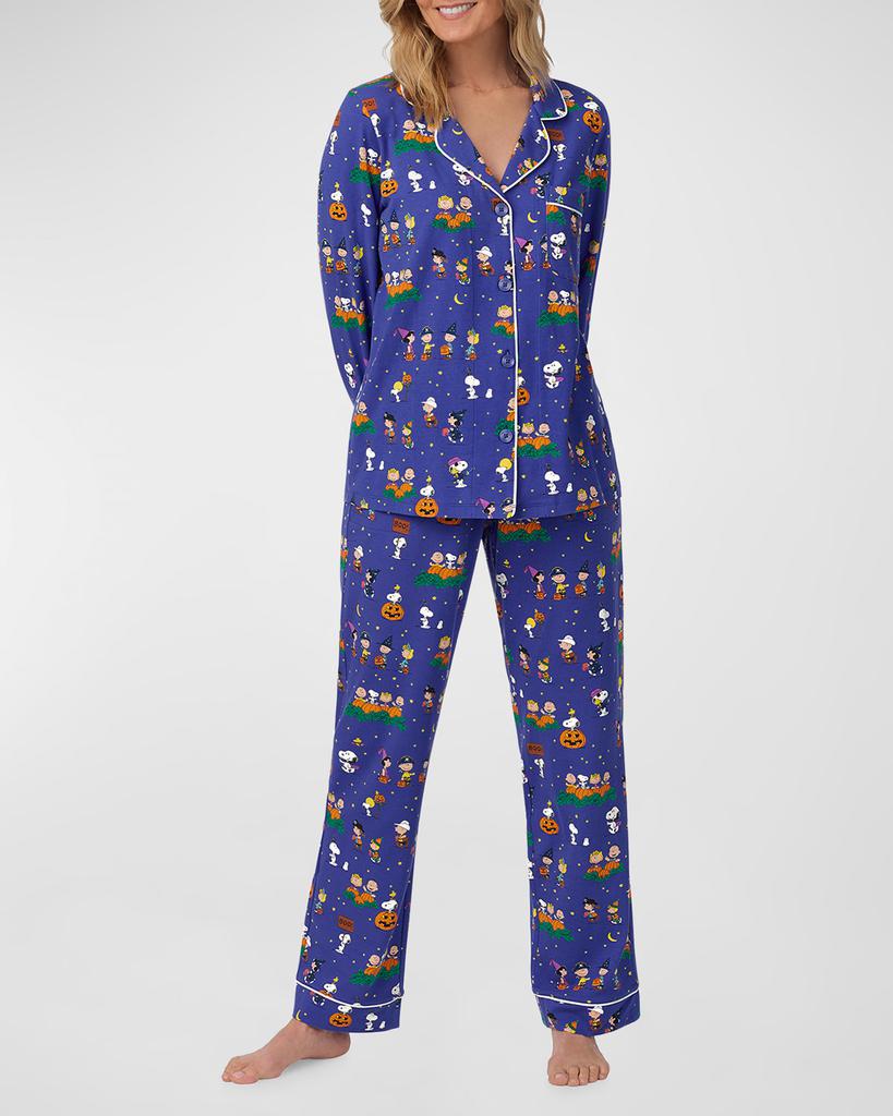 BedHead Halloween Peanuts-Print Jersey Pajama Set