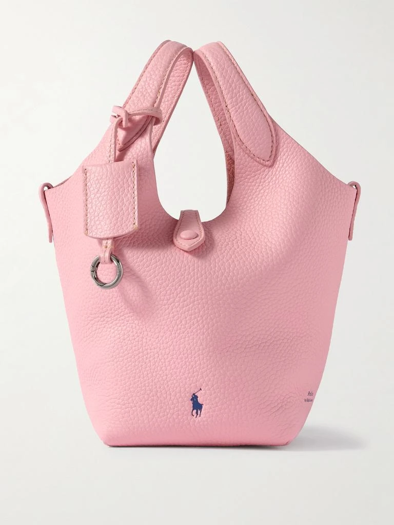 Ralph Lauren Polo Play Logo-embroidered Full-grain Leather Tote - Baby pink