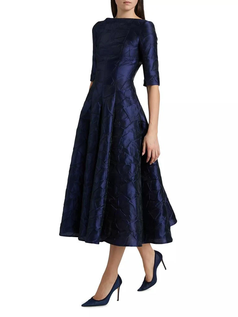 Talbot Runhof Jacquard Fit &amp; Flare Cocktail Dress 4