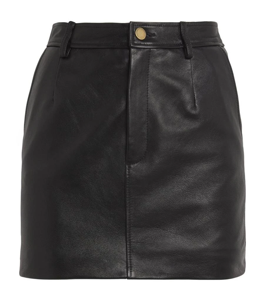 Alessandra Rich Leather Mini Skirt 1