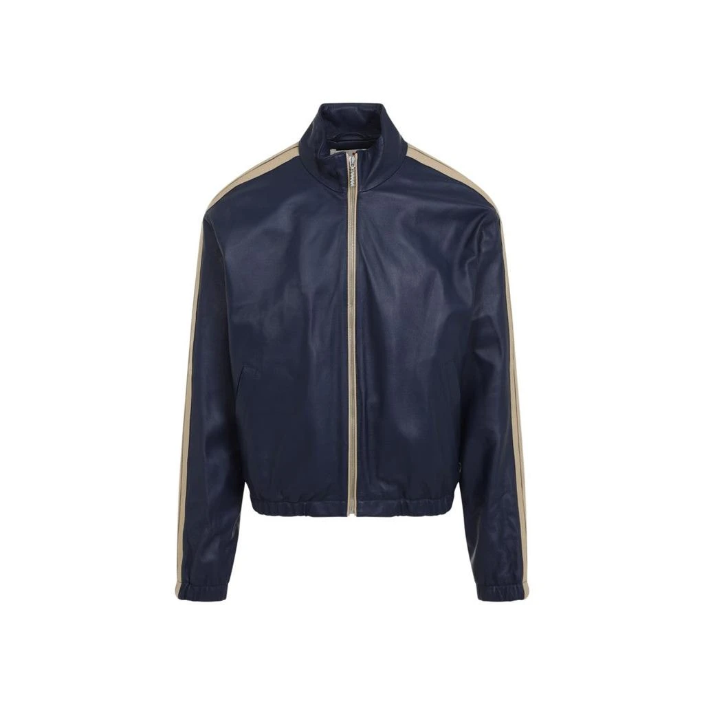 Marni Blue Ovine Leather Jacket 1