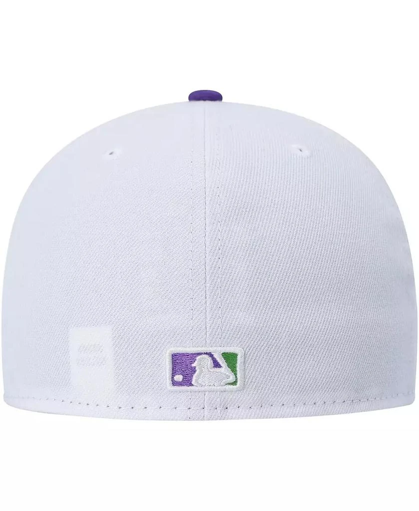 New Era Men's White New York Mets Side Patch 59FIFTY Fitted Hat 5