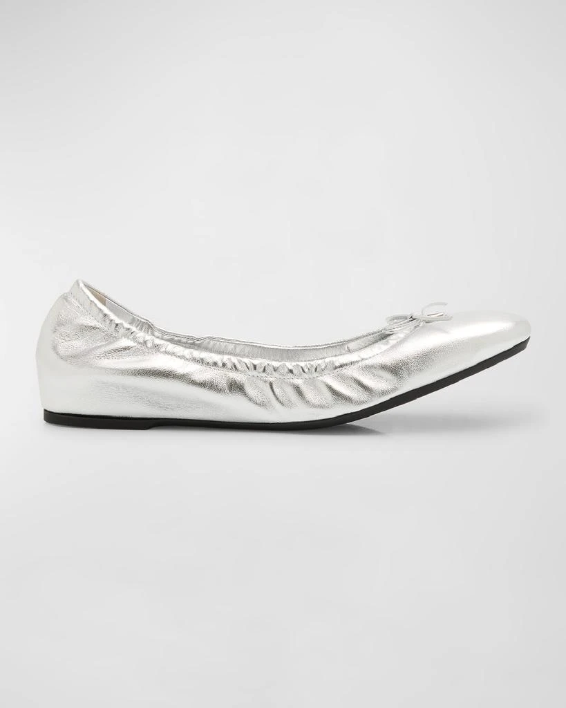 Valentino VLogo Medallion Bow Ballerina Flats 1