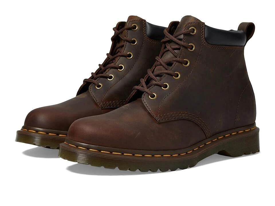Dr. Martens 939 Ben Six-Eye R24282207 Men US 12 Brown Leather Core Boots RHS3064 1