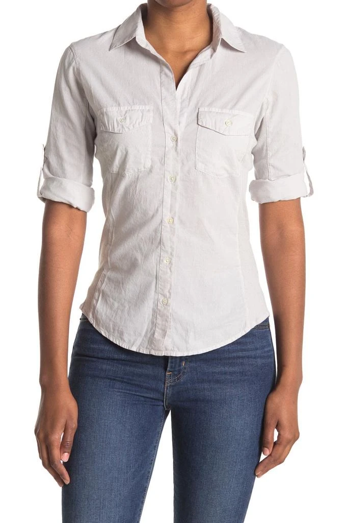 James Perse Three-Quarter Sleeve Button-Up Shirt 1