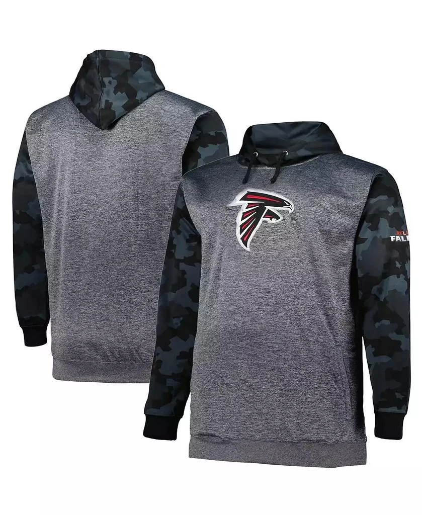 Fanatics Men's Heather Charcoal Atlanta Falcons Big and Tall Camo Pullover Hoodie 1