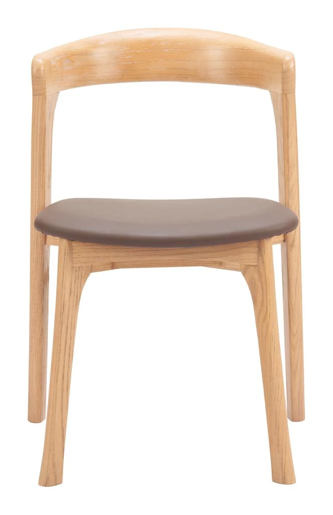 Hivvago Pioro Dining Chair (Set of 2) Brown 
Natural 5