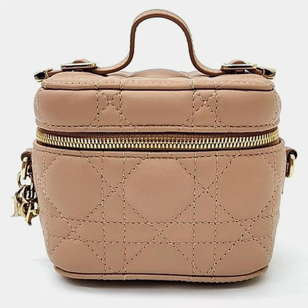 Dior Christian Dior Tan Leather Cannage Micro Vanity Shoulder Bag 1