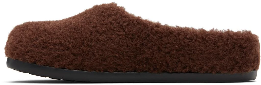 Marni Kids Brown Logo Patch Mules 3