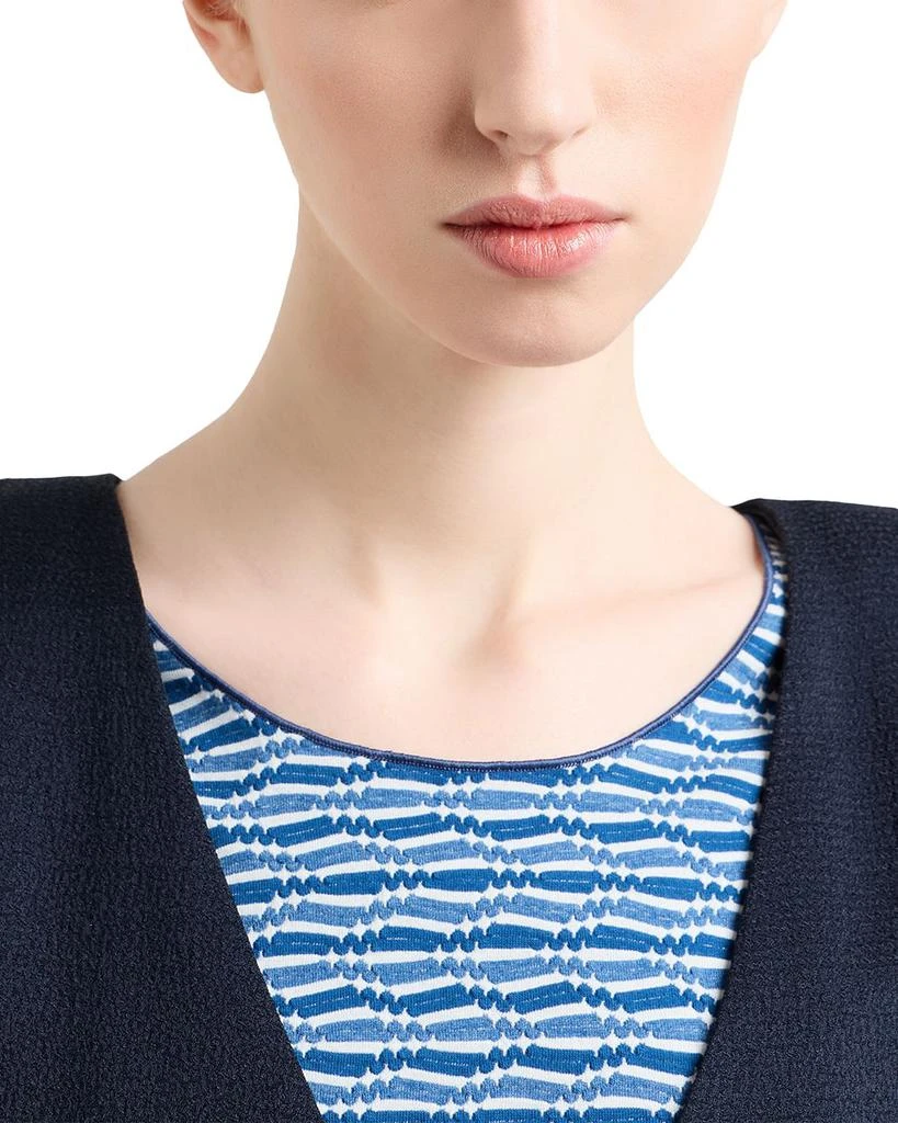 Emporio Armani Geo Textured Jacquard Jersey Top 4