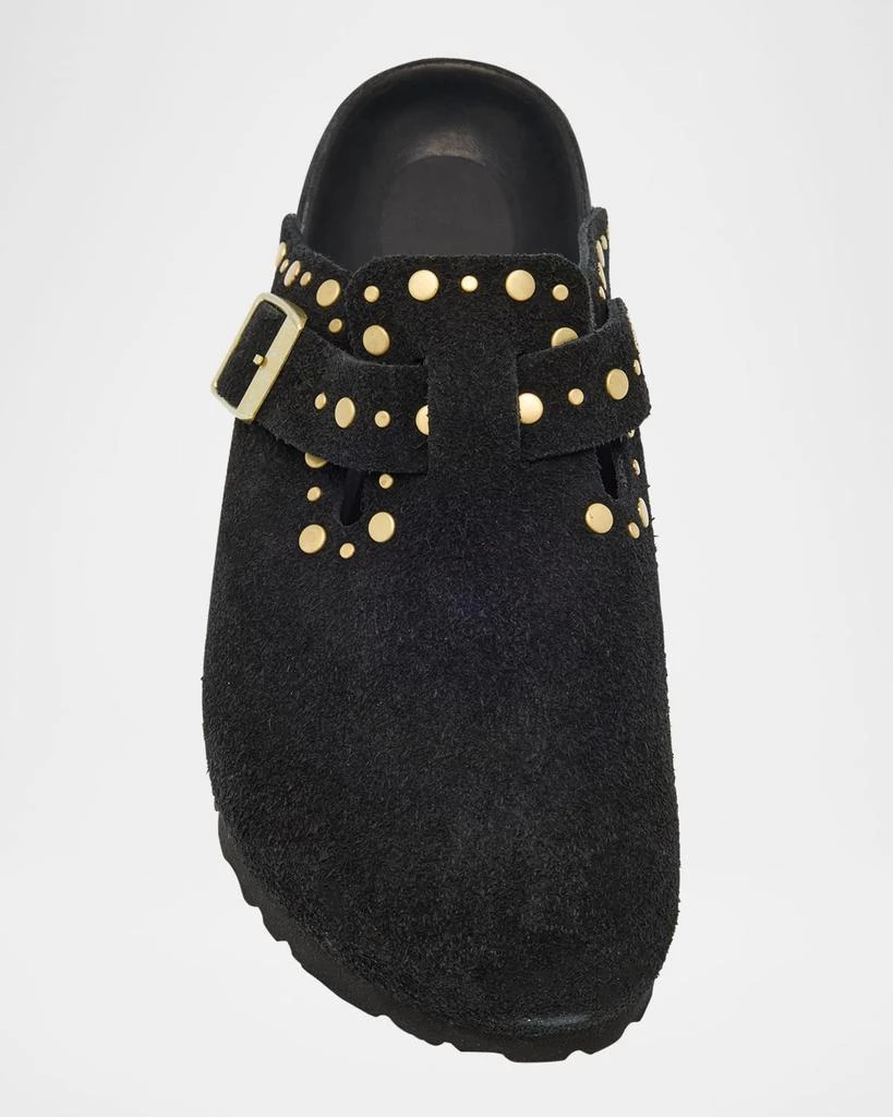 Birkenstock Boston Suede Stud Buckle Slide Clogs 4