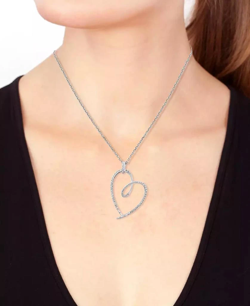 Effy EFFY® Diamond Open Heart 18" Pendant Necklace (3/4 ct. t.w.) in 14k White Gold 3