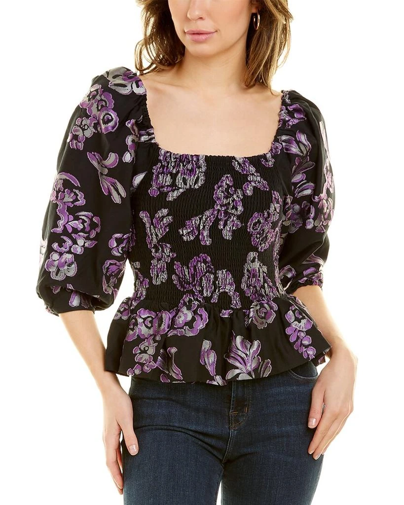 Tanya Taylor Emma Silk-Blend Top 1