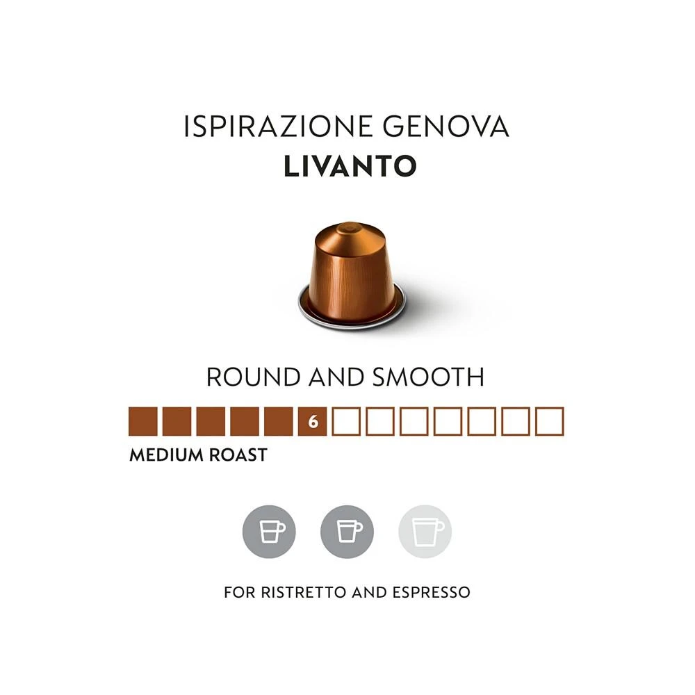 Nespresso Capsules OriginalLine, Ispirazione Genova Livanto, Medium Roast Espresso Coffee, 50-Count Espresso Pods, Brews 1.35-oz. 3