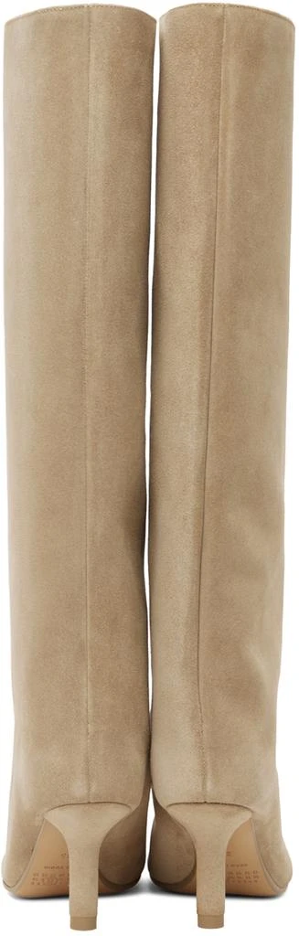 MM6 Beige Anatomic Slip-On Suede Boots 2