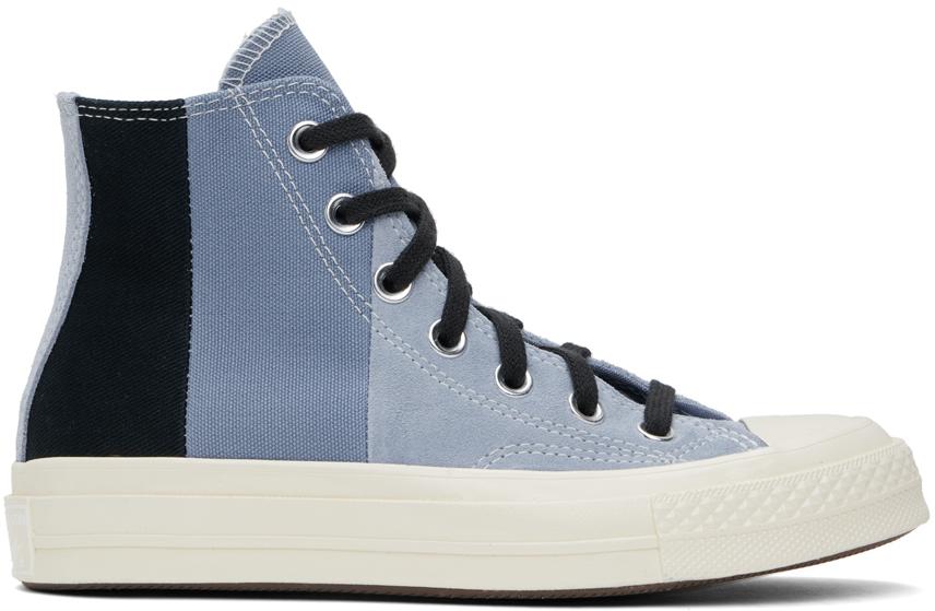 Converse Blue & Black Chuck 70 Patchwork Suede Sneakers