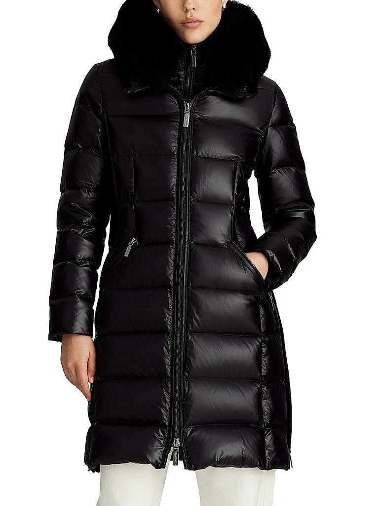 Dawn Levy Kat Shearling-Trimmed Puffer Coat 3