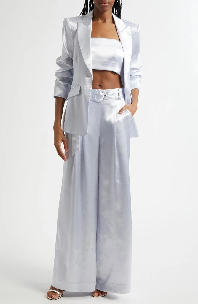 Cinq à Sept Cheyenne Hammered Satin Scrunch Sleeve Jacket 2