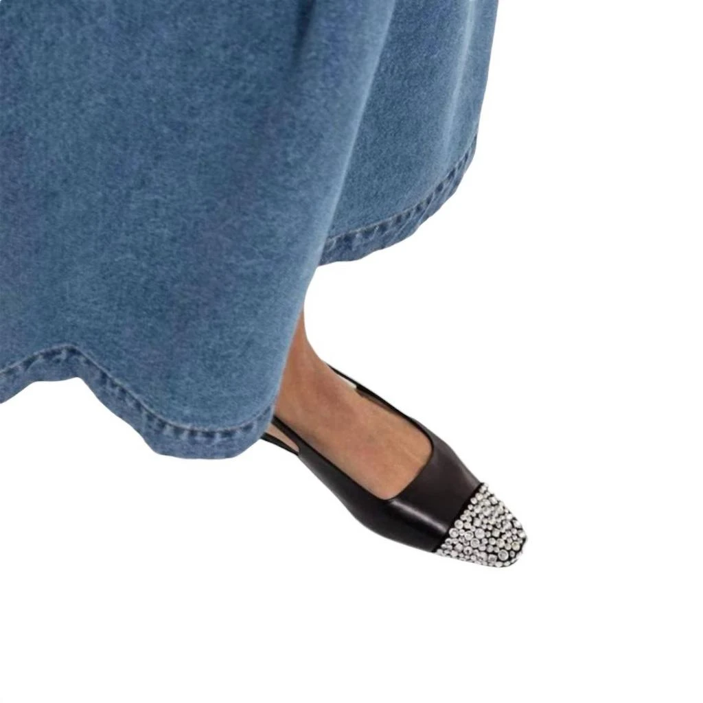 Dear Frances Women's Tia Flat Shoes In Black Crystals 3