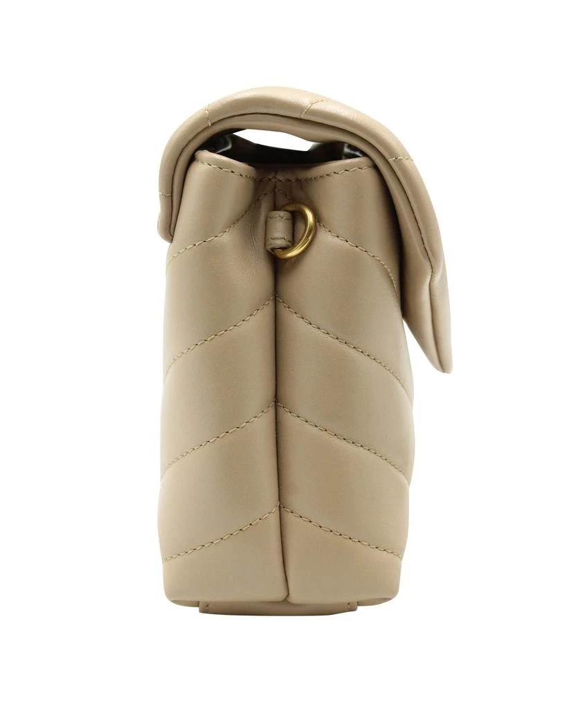 Yves Saint Laurent Toy Loulou Quilted Shoulder Bag in Beige Leather 4