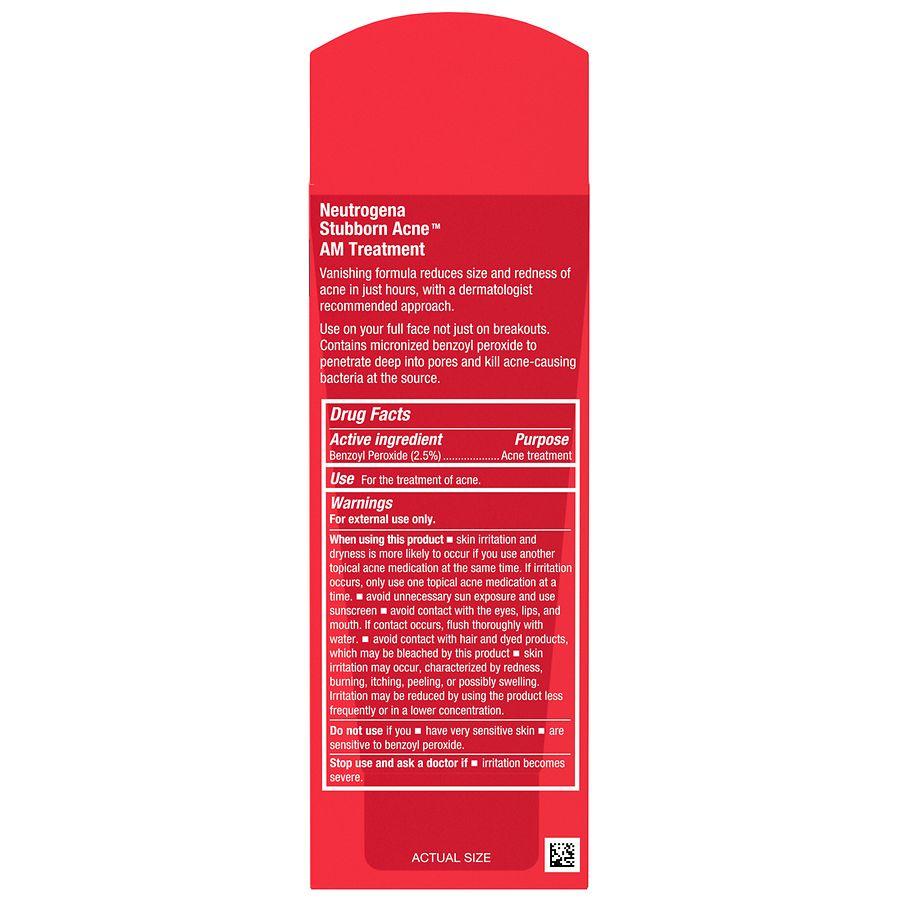 Neutrogena Stubborn Acne AM Treatment with Benzoyl Peroxide Fragrance-Free