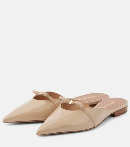 Salvatore Ferragamo Bow-detail patent leather mules 4