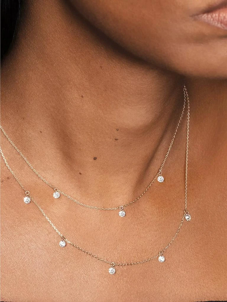 VRAI Floating Round 14K White Gold & 1.25 TCW Lab-Grown Diamond Station Necklace 2